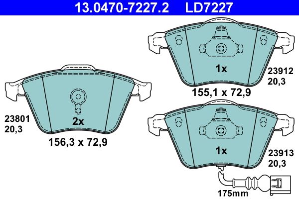 Bremsbelagsatz,-Scheibenbremse-ATE-Ceramic